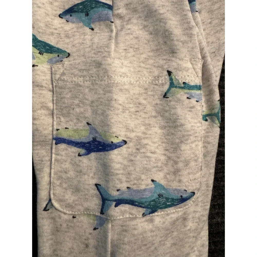 Carter's Baby Boy 18M Romper NWT Grey Shark Fish Sleeveless One Piece